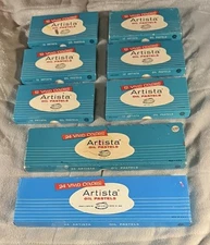 OIL PASTELS VINTAGE Art Supplies ARTISTA 12 Packs Original Binney & Smith Plus