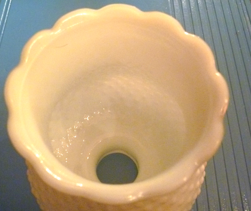Vintage Hobnail Milk Glass Lamp Shade - Picture 3 of 5