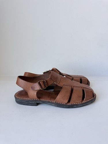 Cole Haan Fischer Sandalen Damengröße 11 AA braune Schuhe 100 % Leder Brasilien - Bild 6 von 10