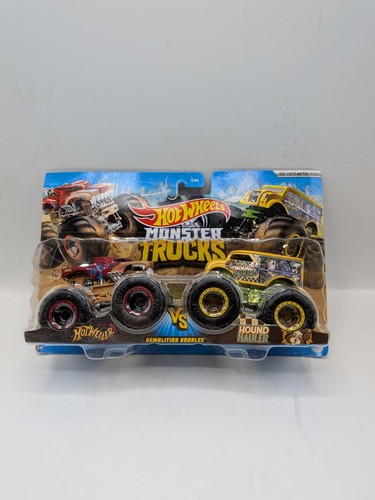 Hot Wheels Monster Truck Hotweiler & Hound Hauler Nuevo Juego Cuerpo de Metal Fundido a Presión - Imagen 3 de 6