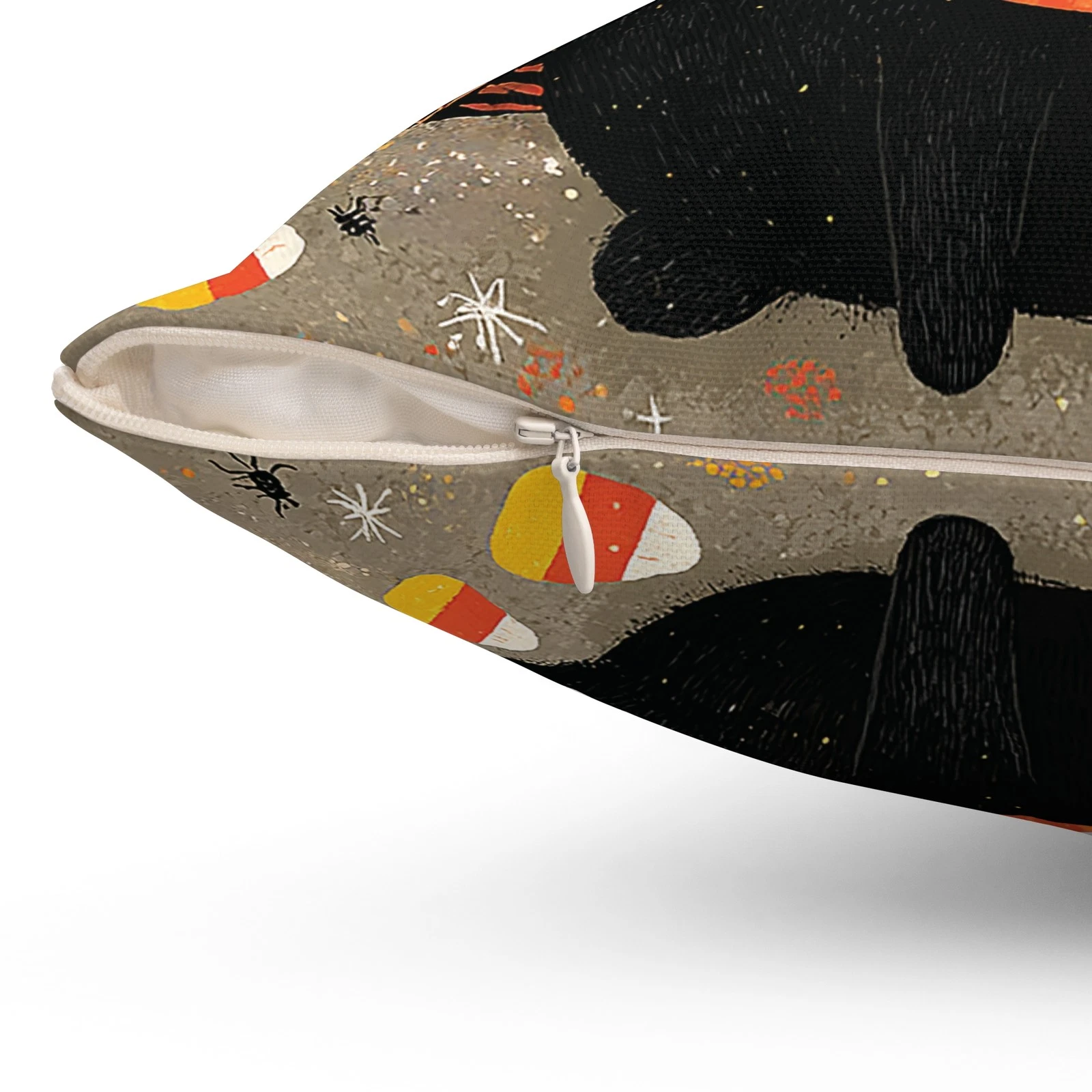 Halloween Black Cat Throw Pillow & Cover