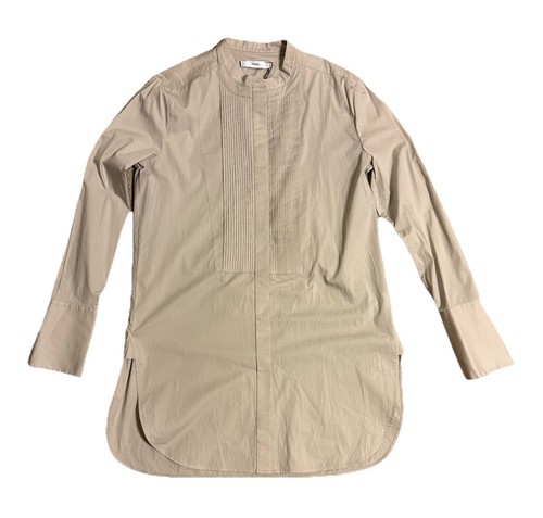 VINCE Women’s Band Collar Half Placket Tuxedo Stitch Shirt Size Small NWT - Bild 2 von 6