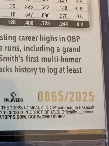 2025 Topps Gold Pavin Smith /2025 Arizona Diamondbacks #567 - Picture 3 of 3