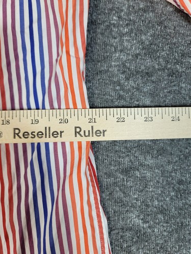 Vtg Façonnable Mens Button Shirt Size M Colorful Striped Casual Long Sleeve - Picture 8 of 9
