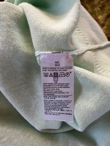 Damen BANANA REPUBLIC neuwertiger Oversize-Kurzarm Pullover mit Johnny-Kragen Gr. M - Bild 4 von 4