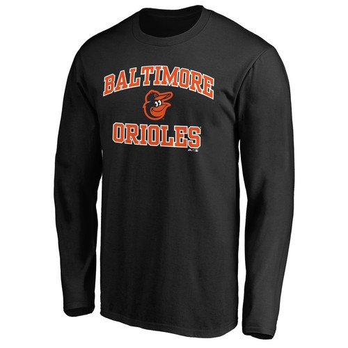Men's Black Baltimore Orioles Team Heart & Soul Long Sleeve T-Shirt - Picture 2 of 3