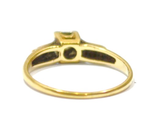 Ladies 14K Yellow GOLD Diamond Round Vintage Engagement wedding band Ring 6 VTG - Picture 5 of 7