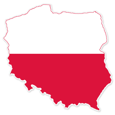 Autoaufkleber Poland Map Flag Polska K1078 Sticker-12cm