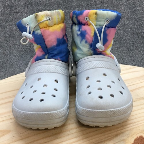 Crocs Winter Boots Mens 5 Womens 7 Lined Neo Puff Tie Dye Multicolor 207328 - Picture 4 of 19