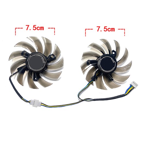 1 Pair Graphics Card Cooling Fans Accessories For ASUS GTX1050 1050ti RX460 - Picture 6 of 8