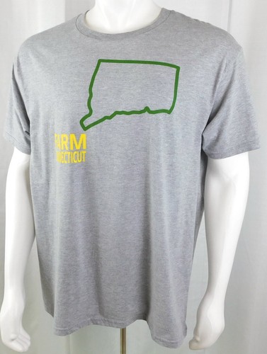 John Deere Farm Connecticut Men's T-Shirt Heather Gray Farming NWT Size XL - Picture 7 of 7