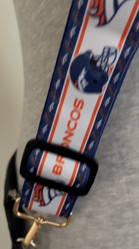 Denver Broncos Purse Strap 46" Grad alumni Gift 4 Her Mom Nana stocking stuffer - Video 1 of 1