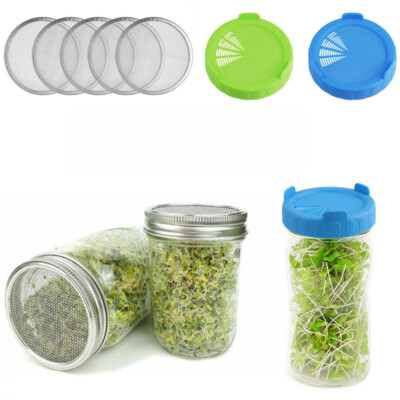 Plastic Seed Sprouting Lids Covers Cap for 86mm Wide Mouth Mason Jars 2PCS/SET Plastic Seed Sprouting Lids Covers Cap for 86mm Wide Mouth Mason Jars 2PCS/SET