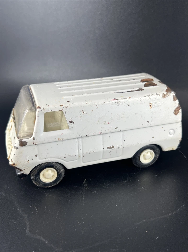 Furgoneta de rescate Tonka 55360 acero prensado metal blanco años 70 Foto 2 de 4