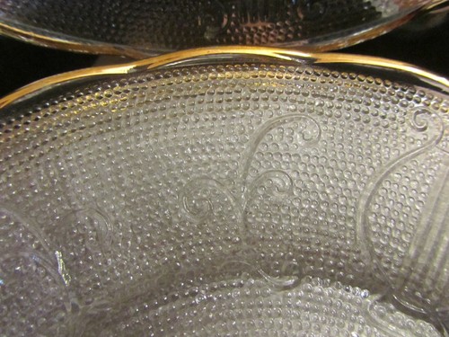 Jeanette Glass Crystal Harps and Scroll Luncheon Plates (5) GA-A-1 - Picture 4 of 8