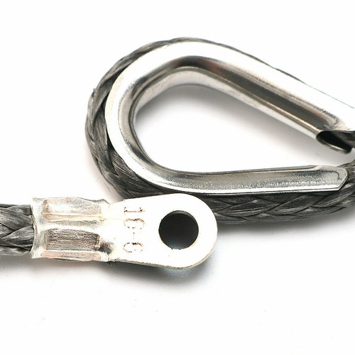 Synthetic Winch Rope Line 1/4'' x 100ft 6500LBS Cable 4WD ATV SUV W/Sheath - Picture 4 of 6