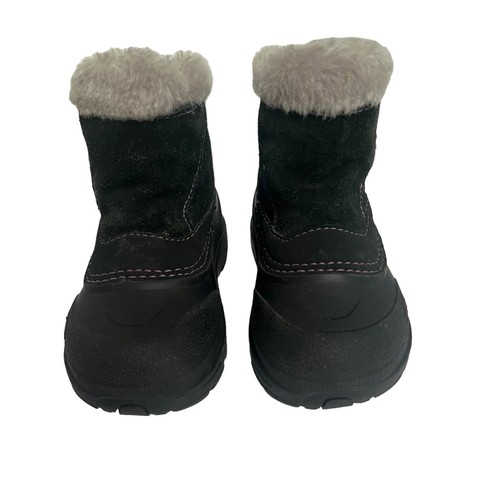 North Face Toddler Alpenglow II Snow Boots Waterproof Size 7 Black Purple - Picture 3 of 12