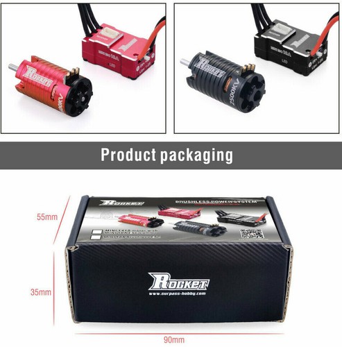 Mini MOTOR SIN ESCOBILLAS 1/28 + ESC para vehículos Kyosho Mini Z *2500KV* -NEGRO- - Imagen 9 de 11