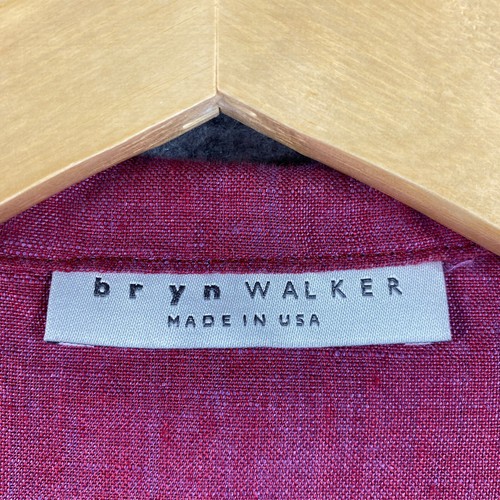 Bryn Walker Jacket Womens XS Pink Purple Linen Notched Collar Lagenlook Coastal - Picture 4 of 11