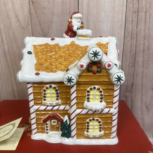 Holiday Heirloom Cookie Jars by WATERFORD Gingerbread House Candy Jar Retired - Picture 2 of 15