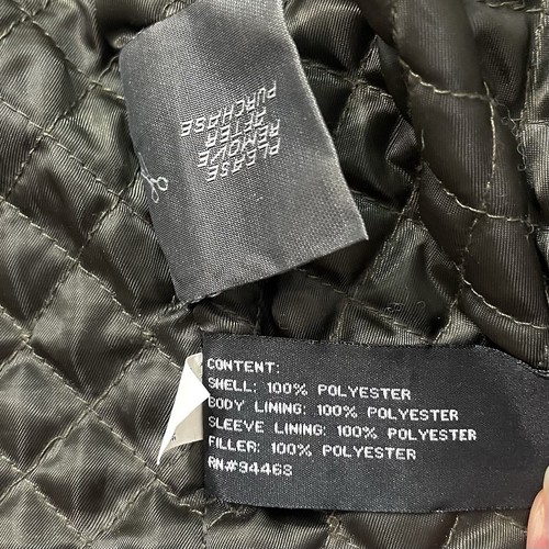 Claiborne Outerwear Field Jacket Barn Coat Quilted Soft Microfiber Green Mens M - Picture 6 of 11