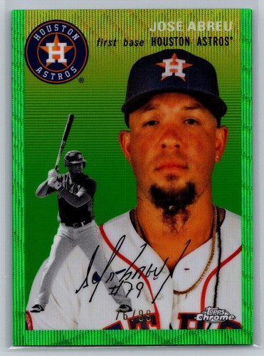 2023 Topps Chrome Platinum Anniversary #201 José Abreu Green Wave /99 White Sox - Foto 1 di 2