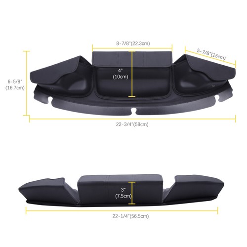 Windshield Saddle 3 Pouch Bag For Harley Touring Electra Street Tri Glide 14-24 - Foto 2 di 10