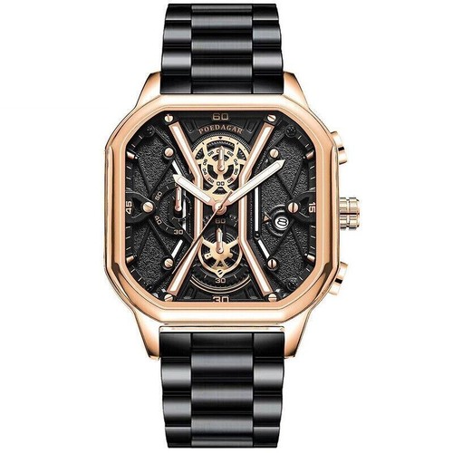 Fashion Waterproof Wristwatch Leather Men's Watch Luminous Chronograph Watches - Picture 22 of 22