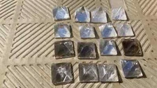 only 11pcs 28~32mm Natural clear crystal quartz carVed pyramid