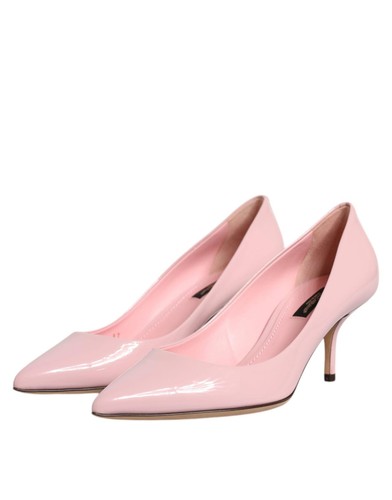 Dolce&Gabbana Women Light Pink Pumps 100% Leather Solid Kitten Heel Shoes EUR 37 - Picture 4 of 8