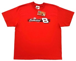 Vintage-Dale-Earnhardt-Jr-8-Budweiser-Tee-Red-Size-XL-Mens-T-Shirt-Nascar-2007
