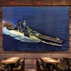 Battlecruiser Alaska Battleship Posters Prints Wall Hanging Flag Canvas Painting