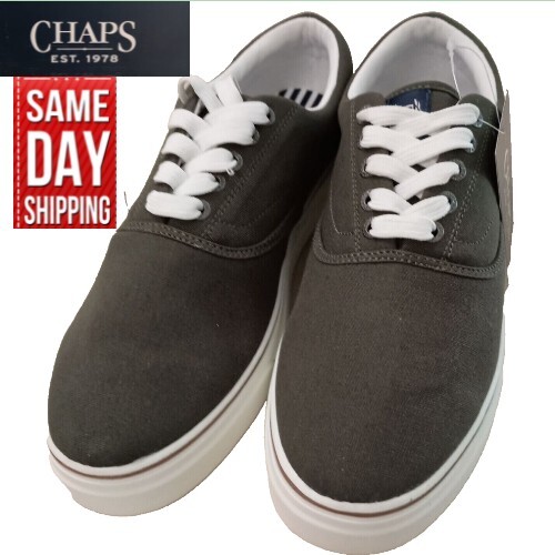 Chap's Men's SIZE 9.5 Chace Canvas Lace-up Casual Fashion Sneaker green Olive - Picture 23 of 24