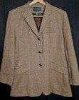 VTG Lauren Ralph Lauren Size 20W 100% Lambswool Tan Herringbone Tweed Blazer EUC