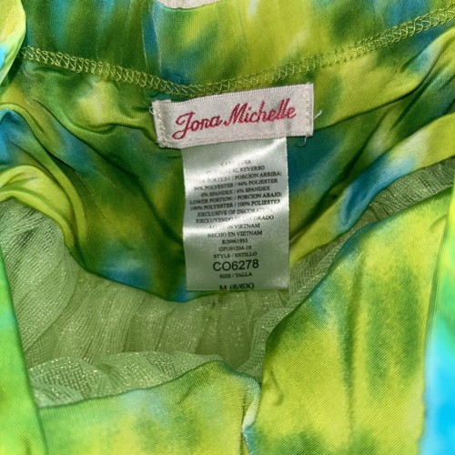 Jona Michelle Teal & Lime Green Pettiskirt Tulle Skirt Girls 6/6X - Picture 3 of 3