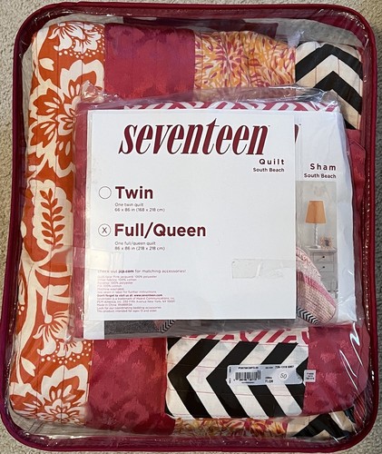 Seventeen Comforter Full Queen With Shams Size Multicolor Pink Brown Orange - Picture 11 of 12