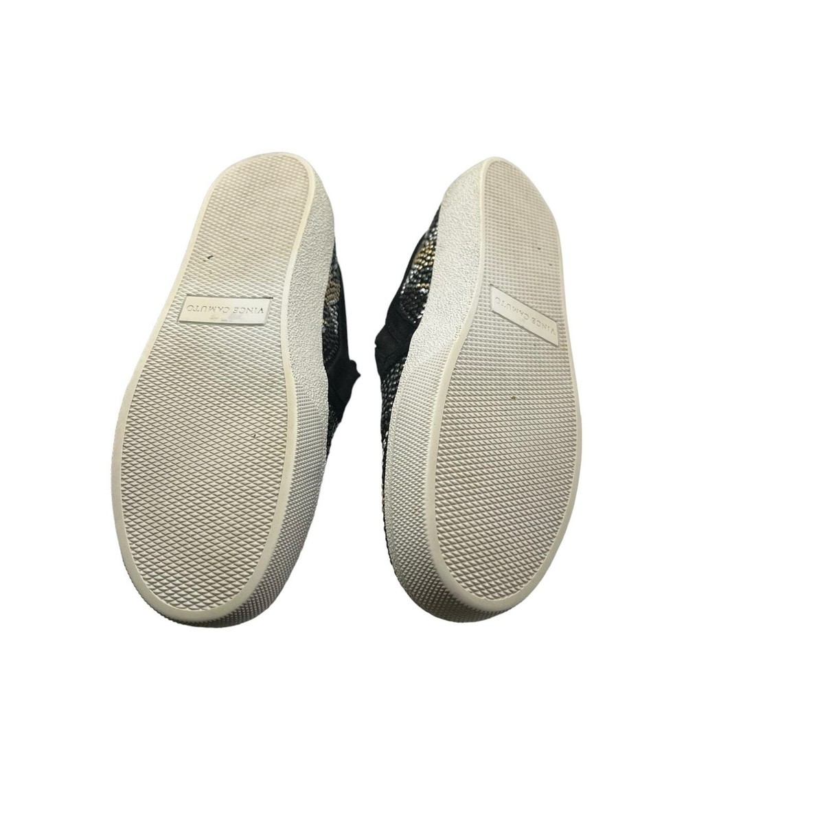 Vince Camuto Leather Sneakers with Black, Gold, and Silver  display picture 3