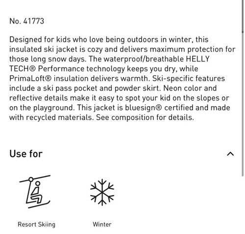 Helly Hansen Kids Jacket - Picture 4 of 5
