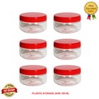 Plastic Storage Jar With Screw Top Lids Candy Food Containers Clear Pots 150ml