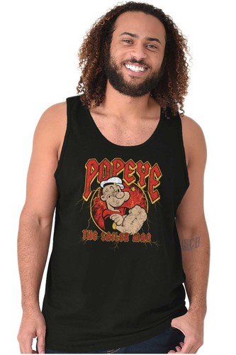 Cool Popeye The Sailor Man Rock Star Cartoon Tank Top T Shirts Tees Men Women - Picture 5 of 7