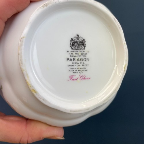 VINTAGE PARAGON FINE BONE CHINA "ERSTE WAHL" SAHNEKÄNNCHEN MILCHKÄNNCHEN & ZUCKERDOSE - Bild 7 von 13