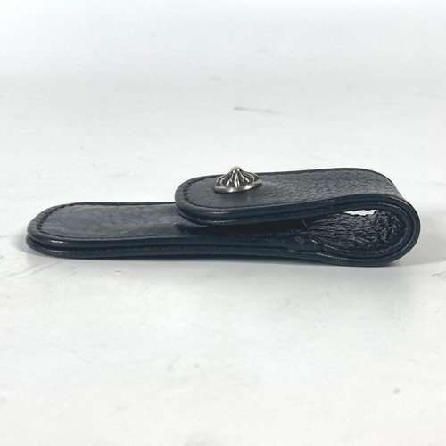 CHROME HEARTS toothpick holder Cross Toothpick Case Pouch Leather Black - Imagen 2 de 6