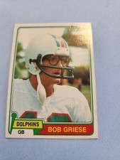 BOB GRIESE  1981 TOPPS  #482 DOLPHINS  QB HOF
