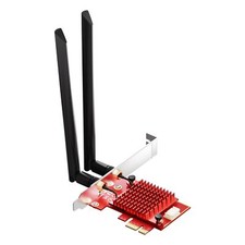 WiFi 6E PCIe Card  Intel AX210 Chip  5400Mbps Tri-Band 2.4GHz/5GHz/6GHz  B...
