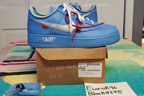 OFF WHITE NIKE AIR FORCE 1 LOW AF1 MCA UNIVERSITY BLUE