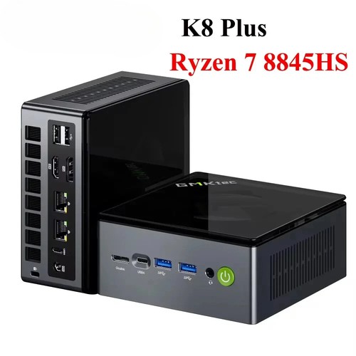 K8 Plus MINI PC Window 11 Pro DDR5 5600Mhz PCIe4.0 Nvme SSD WIFI6 Gamer Computer - 第 1/19 張圖片