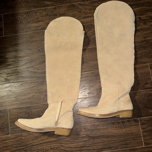 NWOT Free People Banks Over The Knee Boots Natural Tan Suede Size 36.5/6 - Picture 4 of 4