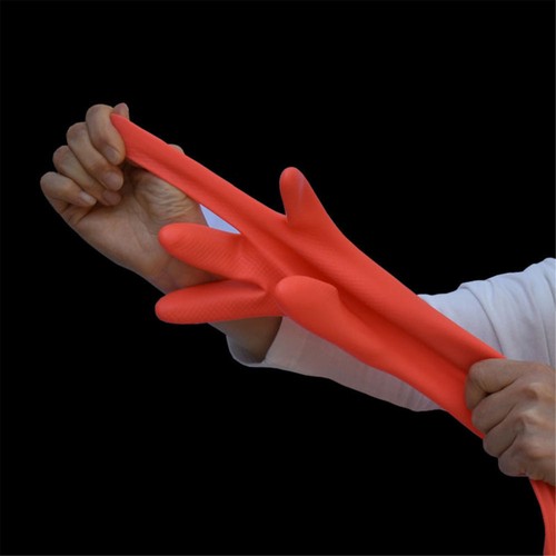 Long Rubber Gloves Reusable Cleaning Kitchen Home Dishwashing Waterproof Gloves - Picture 4 of 14