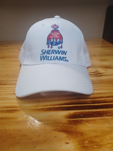 Gorra de béisbol Sherman Williams cubierta de pintura The Earth blanca - Imagen 1 de 8