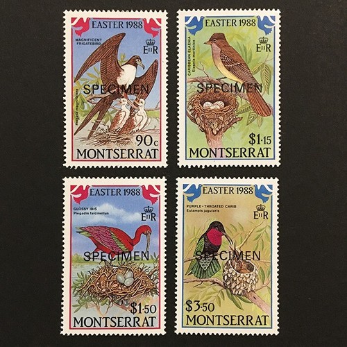 Montserrat 1988 complete set MNH ** birds Sc#662-675 specimen